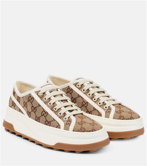 gucci gg printed platform sneakers|platform Gucci sneakers women.